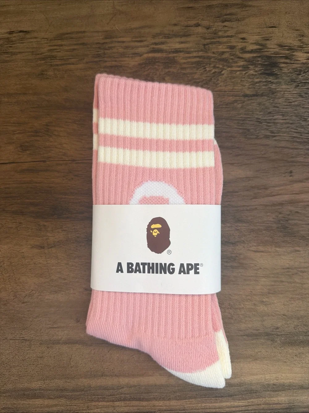 Pink Logo Crew Socks
